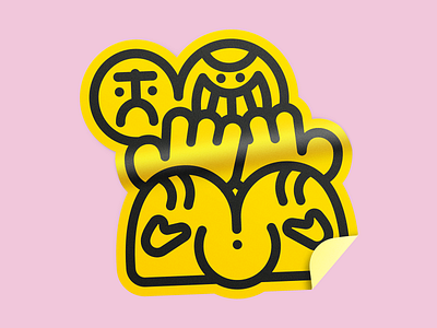 Mr. Neslé character graffiti logo mrnesle nacachedesign pink sticker throwup