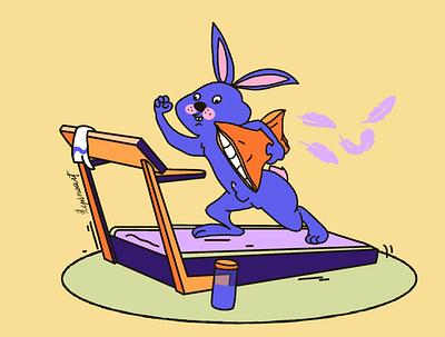 Cony 2d art 2d illustration animation bunny hare illustration rabbit repinaart sticker