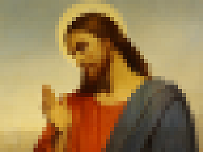 Modern Impressionist Jesus adobe illustrator graphic design illustrator jesus pixels religion religious