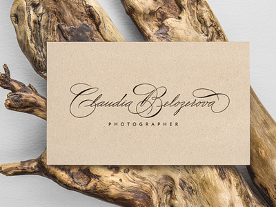 Claudia Belozerova calligraphy calligraphy logo lettering lettering logo logo logo design logotype logotype design photographer logo spencerian spencerian logo лого логотип