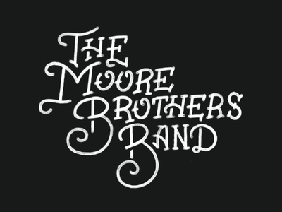 The Moore Brothers Band - Logo brand and identity hand type illustration logo typography