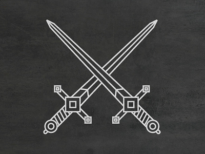 Swords Icon design icon icon artwork illustration line art logo medieval swords vector