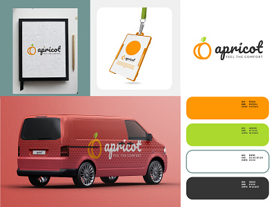 Apricot Logo Design for a Home Decor Company apricot logo design