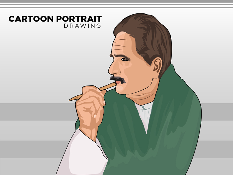 Allama Iqbal Hand drawn sketch vector illustration 22007159 Vector Art at  Vecteezy