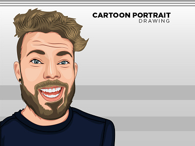 Cartoon Portrait - Avatar - Vector Art drawing