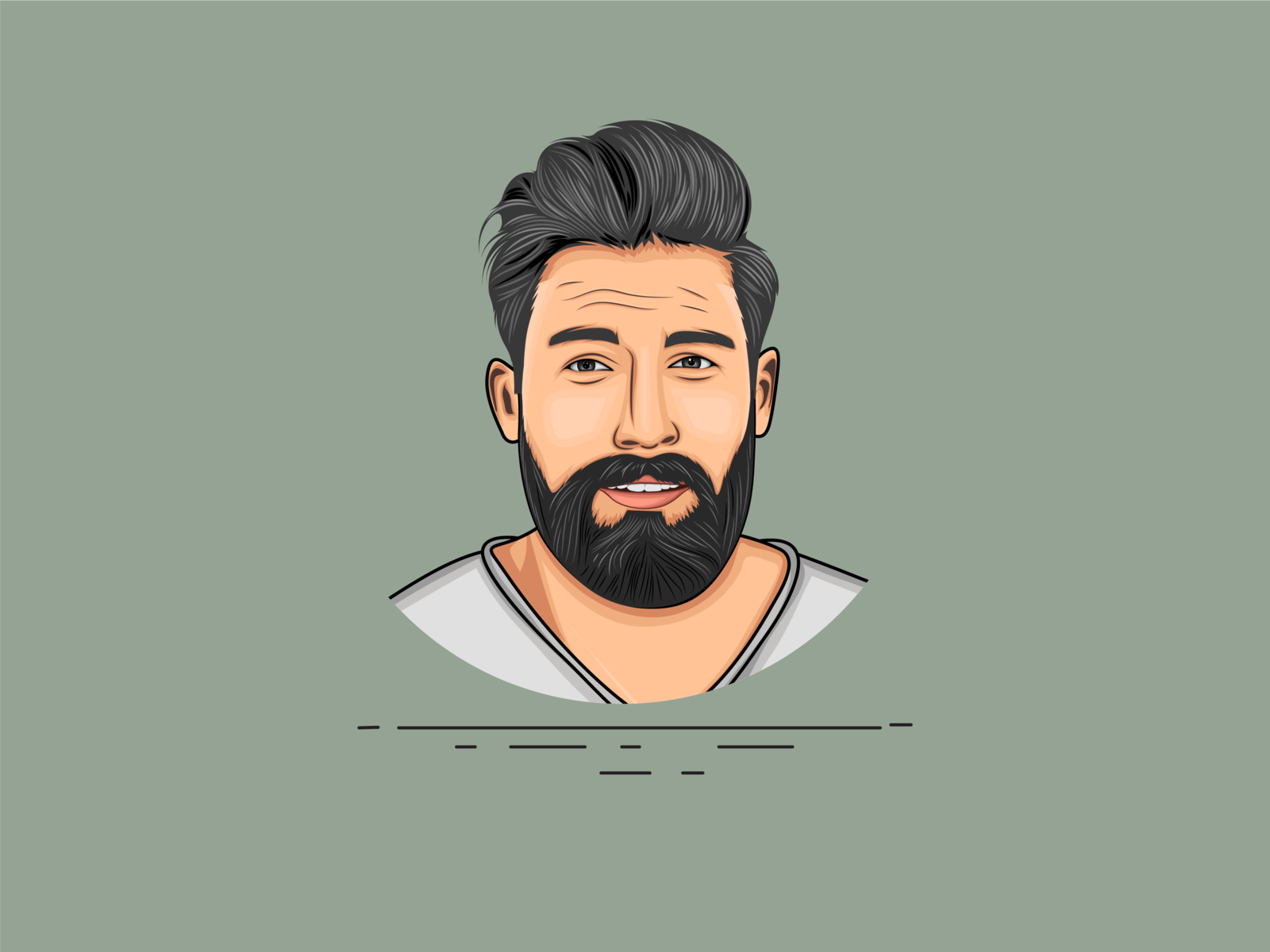 Vector Art - Vector Portrait - Cartoon Photo by Hammad Aslam