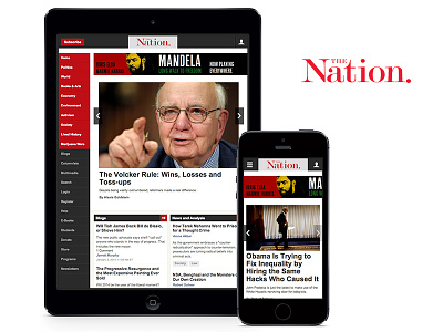 The Nation Mobile Site mobile news politics responsive the nation ui development