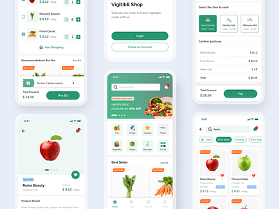 Vigitbli - Grocery App app design ecommerce grocery grocery app ios mobile ui ux