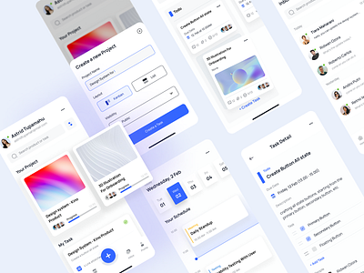 Task Management - Mobile Apps app blue branding clean design manage management task task management ui ux