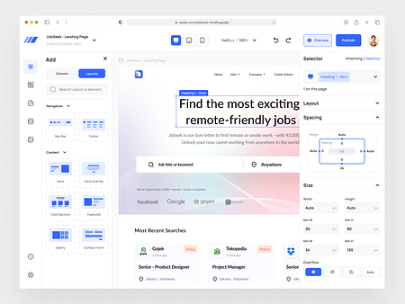 Web Builder - Desktop Apps by Dwiky Setiawan on Dribbble