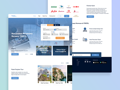 Tour & Travel - Landing Page landing page ticket booking tour travel travel agency ui ux web web design website