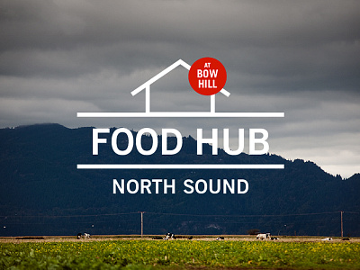 Food Hub Final Logo farm food logo photography red simple white