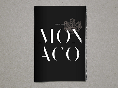 Monaco Cover book editorial design magazine monaco typography