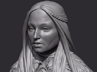 My WIP on Sansa Stark. Still has a lot of work to be done upon. beauty concept fashion gameofthrones girl hair sansa sculpture stark v ray woman zbrush