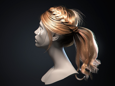 3d realistic hair