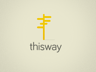 thisway Logo Design design directional identity logo route