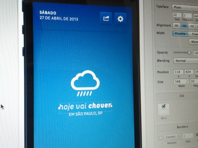 Designing app with Sketch 2 blue chuva cloud rain sketch sp são paulo
