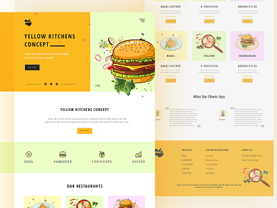 Start Up Restaurant web design. 2020 2020 trend branding clean cool illustration interface landingpage online booking order restaurant start up trendy ui ux vector web webdesign webinterface website