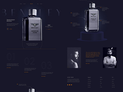 Bentley Fragrance- Momentum Intense conceptual web design