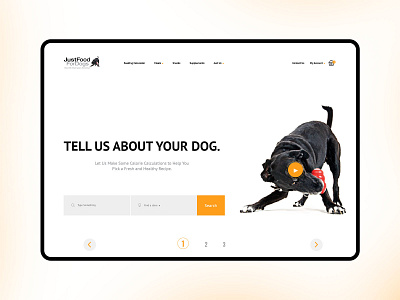 Dog food calorie solution web concept app application calculation calculator calorie dog food interaction minimal nutrition ui user experience user interface ux web website