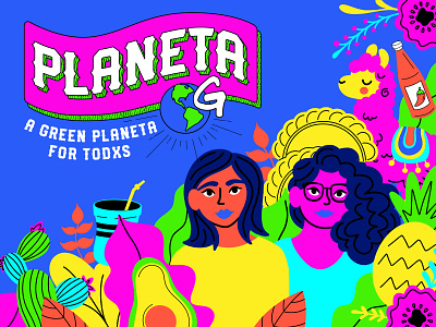 Planeta G branding illustration latin america latinx women