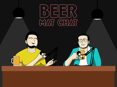 Podcast Design for Beer Mat Chat creative logo desiger design graphic designer graphicdesign graphicdesigner graphics illustration mat chat podcast art podcast cover podcast cover art podcasts poscast poster art poster design