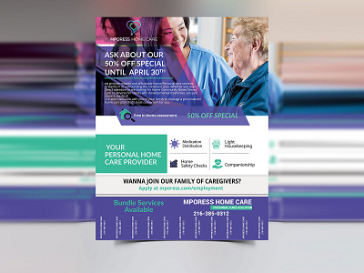 Mporess Home Care Flyer Design