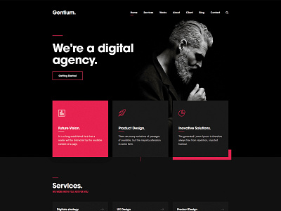 Digital Agency Website UI design | ui/ux