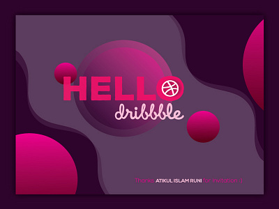 Hello Dribbble!! design dribbble dribbble 1st shot dribbble invitation dribbble invite dribble illustration