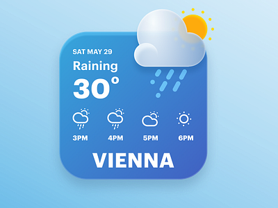 Weather Widget design illustration redesign ui ux vienna weather weatherwidget widget