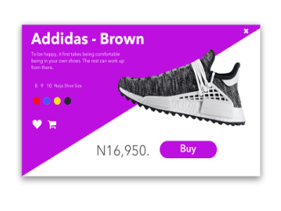 Addidas Shoe Product e commerce product