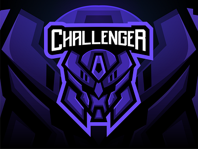 Chalenger Logo branding character esport fortnite game gaming illustration mascot purple ui