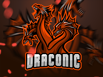 Hydra angry dragon hydra logo