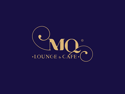 MQ Logo arab blue branding coffee design design art egypt golden graphic icon idea letters logo logotype lounge m saudi typography