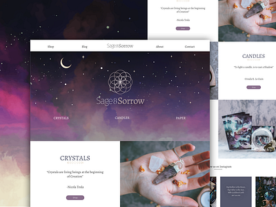 Sage and Sorrow Ecommerce Concept