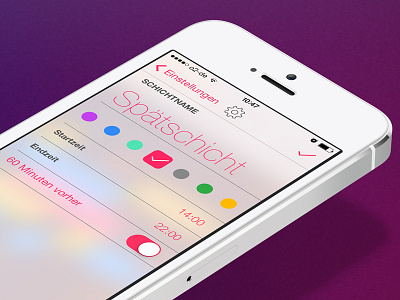 Copy Shift Settings Screen awsome check color colorcode install ios 7 ios7 iphone mockup picker settings