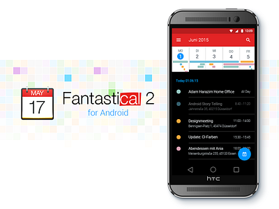 Wouldn't it be nice? Fantastical 2 for Android! cal calendar fab google material sketch