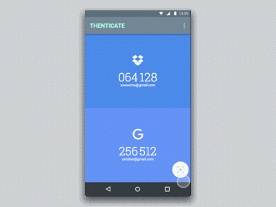 something like that... animation authenticate fab material design priciple scan