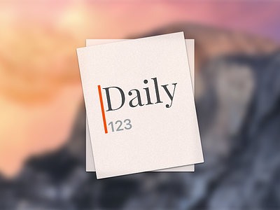 Daily 123 Mac OSX App Icon 123 app edit icon journal mac