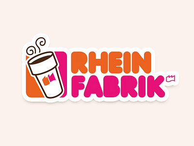 Rheinfabrik Sticker coffee donuts fake sticker stickermule yummy