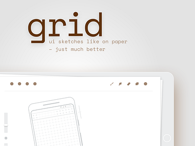 grid – ui sketching template for procreate drawing google grid material design pixel 2 xl quick sketching ui