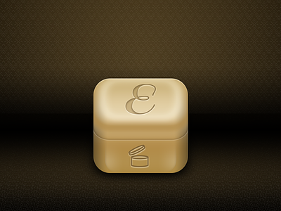 Evanesence 3d android app icon appicon appstore box case comsetic e evanesence gold icon ipad iphone ipod touch logo mhd mobile non3d photoshop shine