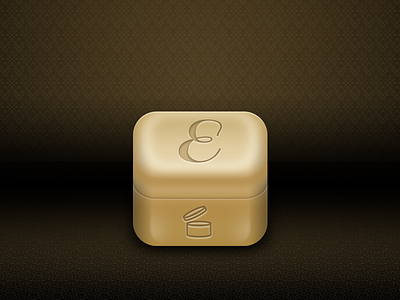 Evanesence 3d android app icon appicon appstore box case comsetic e evanesence gold icon ipad iphone ipod touch logo mhd mobile non3d photoshop shine