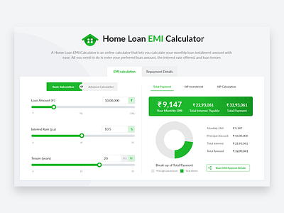 Home deals emi calculator