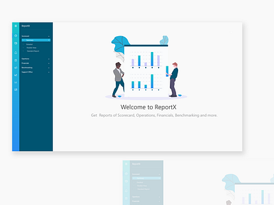 Reporting Tool Dashboard dashboard reporting tool web ui webapplication welcome screen