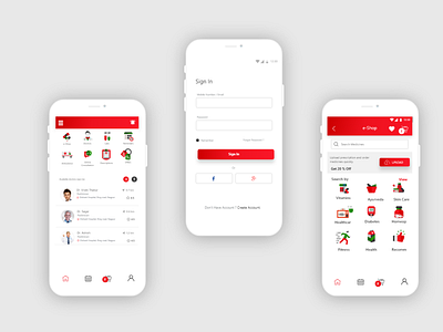 Healthcare App app ecommerce healthcare app home page sign in ui ux