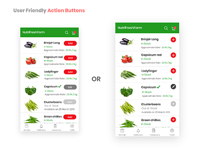 User Friendly Action Buttons
