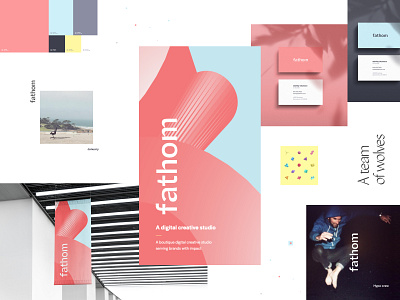 Fathom branding color playful visual identity