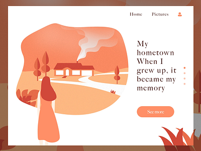 Hometown background hometown house illustration see ui ux web