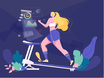 exercise—running design illustration